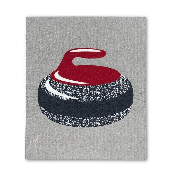 Curling Rock & Brooms Dishcloths. Set of 2 - Image 3