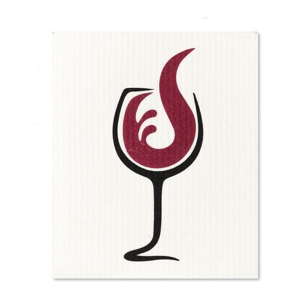 Wine Glass & Bottles Dishcloths. Set of 2 - Image 3