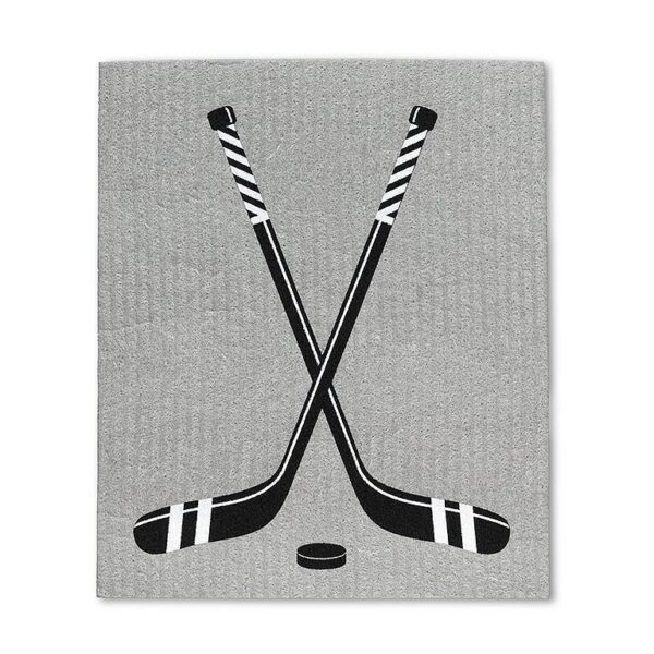 Hockey Skates & Stick Dishcloths. Set of 2 - Image 2