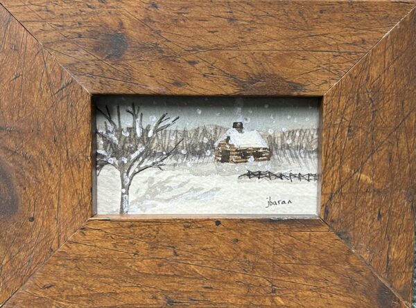 Mini Watercolour Painting "Red Barn"