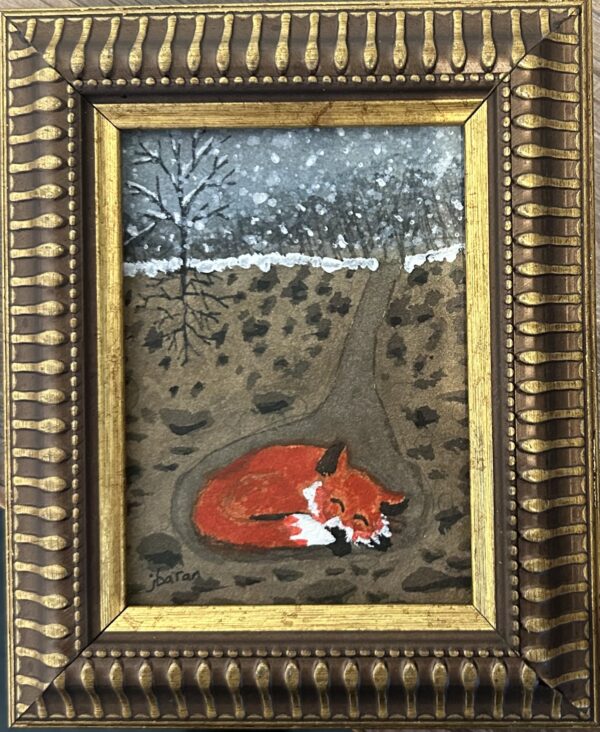 Mini Fox Painting "Foxy Dreams"