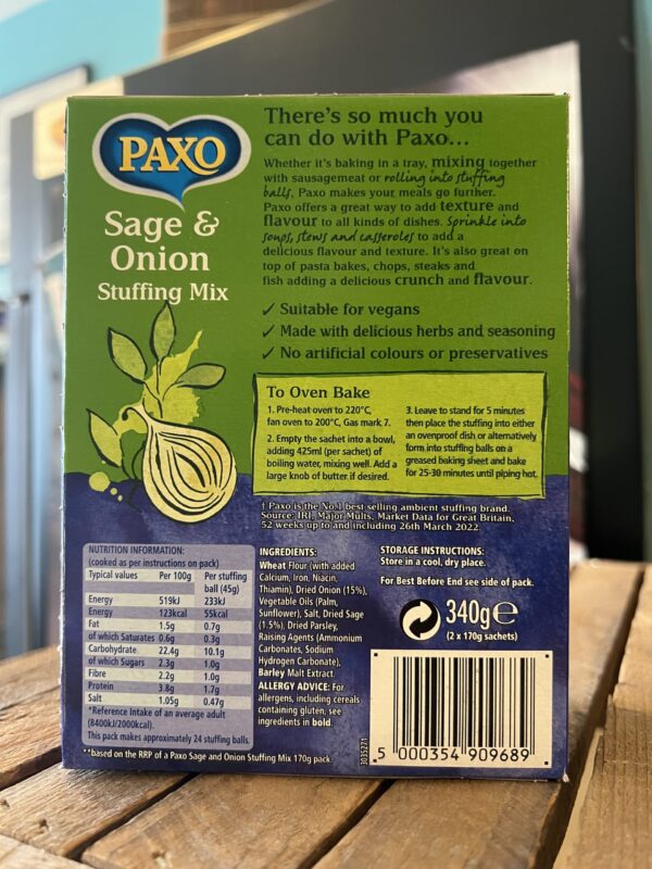 Paxo Sage & Onion Stuffing Mix - Image 4