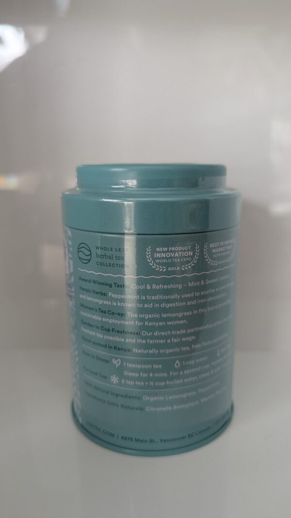Justea Loose Leaf Tea Tin Peppermint Detox - Image 2
