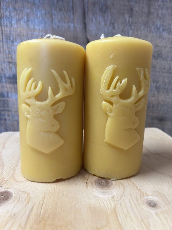 Moose-Emblem Candle
