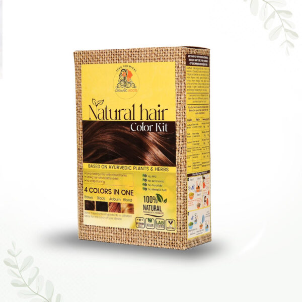 Natural Hair Color Kit | Trio Kit  | For Blonde -Light Brown